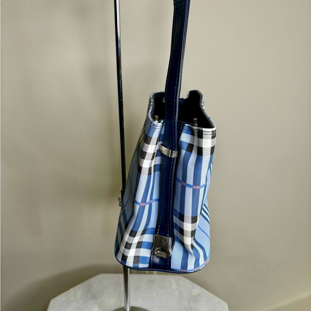 Burberry Blue Checkered Women's Handbag - Picture 4 of 6